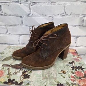 Ralph Lauren Purple Label Brown Leather Ankle Boots